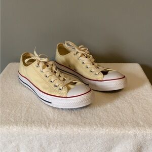 Cream Low-Top Sneakers